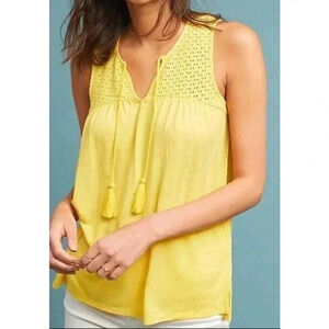 Anthropologie Yellow Akemi Kin Sleeveless Piaf Tank Top XS